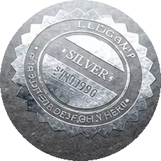 Silver foil finish